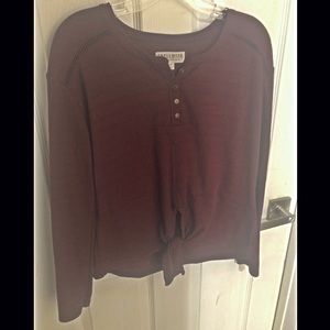 Easy Long Sleeve Tie Henley by Miranda Lambert